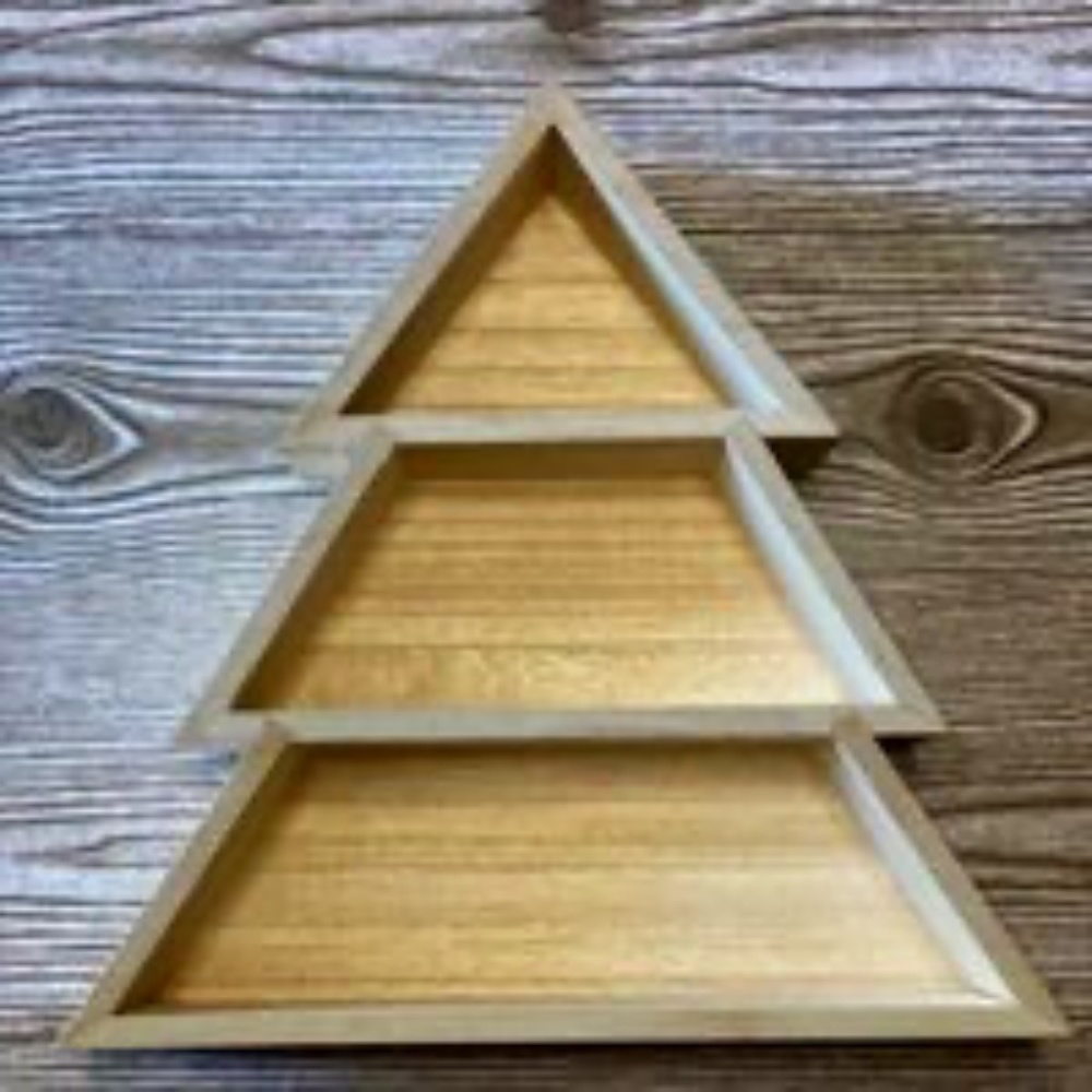 Target's Bullseyes Playground Brand New Natural Wood Color Christmas Tree Shelf